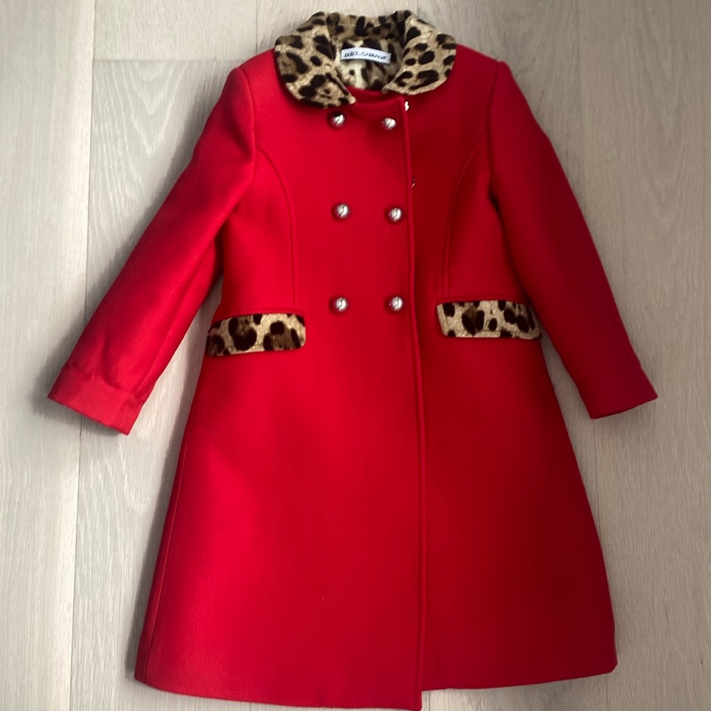Almost new, wool coat for girl 6y.o. DOLCE&GABBANA